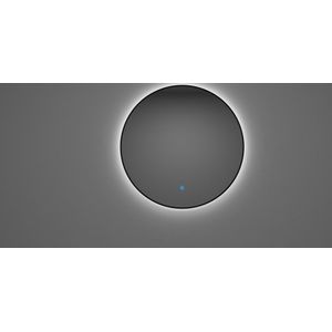 Wiesbaden Novi - Badkamerspiegel Rond - 60cm - Mat Zwart - Led Verlichting Rondom