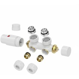Set Thermostatisch Onderblok Riko Elay Haaks links/rechts Glans Wit