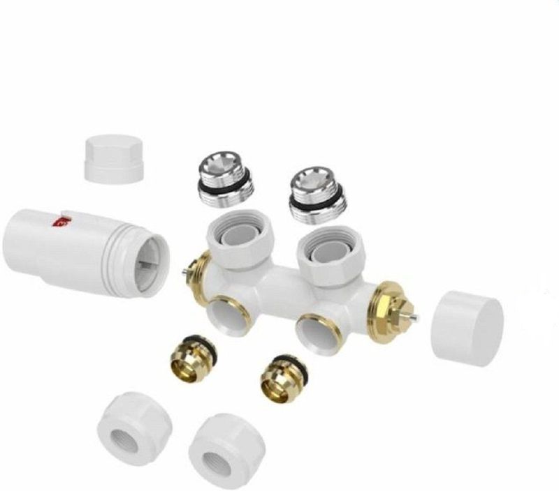 Sanifun thermostatische onderblok set Willy haaks