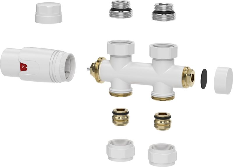 Sanifun thermostatische onderblok set Willy recht
