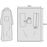 Giny Fleece Plaid met Mouwen Raven