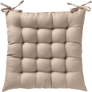 SONNY - Stoelkussen 40x40 cm - Semolina - beige