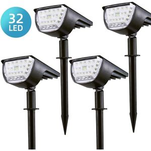 32 Led Solar Landschap Schijnwerpers Lichten Outdoor IP65 Waterdichte Draadloze Voor Tuin Verlichting