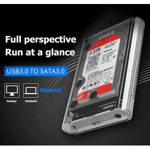 3.5 Inch Behuizing Hard Drive Case Transparante Sata Usb 3.0 Hdd Externe Ssd Box Voor Office Zorgzame Computer Benodigdheden
