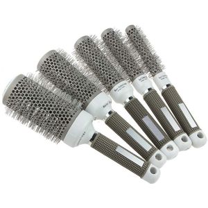 5 Size Ceramic Iron Ronde Kam Haarborstel Hair Dressing Borstels Hittebestendig Curling Hair Styling Tool