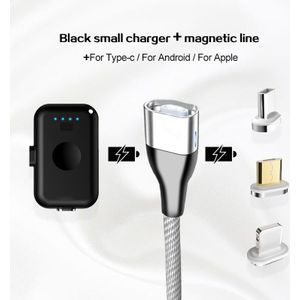 Mini Draagbare Opladen Power Bank Voor Iphone Android Type C Led Magneet Charger Powerbank Voor Xiaomi Huawei Samsung Externe