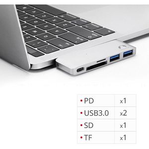 Snowkids Type C Dock Hub Voor Macbook Pro Macbook Air Hdmi USB3.0 Usb C Poorten Uitbreiding Splitter