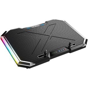 Seenda Q8 Notebook Cooler Pad 6 Fans 7 Niveaus Verstelbare Laptop Stand Liquid Crystal Scherm 2 Usb-poorten Koeler