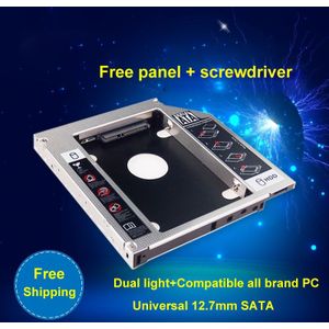 Universele 2e Aluminium HDD Caddy SATA 3.0 12.7mm voor 2.5 "SSD Case HDD Behuizing voor Notebook CD-ROM hard drive bracket