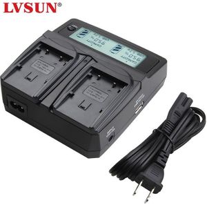 Lvsun camera batterij lp-e5 lpe5 lp e5 dual auto/ac charger met display voor canon eos 450d 500d 1000d kissx2 kissx3 kiss x2 X3