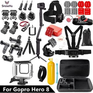 Snowhu Voor Gopro Hero 8 Zwart Set 45M Onderwater Waterproof Case Camera Duiken Behuizing Mount Voor Go Pro Accessoire GS93