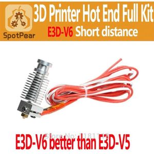 E3D-V6 Korte afstand End Volledige Kit Prusa i3 3d printer extruder onderdelen accessoires e3d v6 printkop nozzle 02-0.5mm