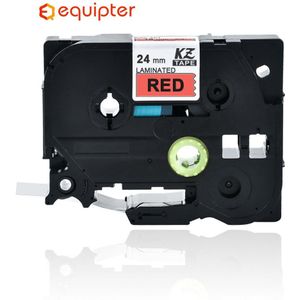 24 Mm Tze451 Zwart Op Rood Tz-451 Compatibel Voor Brother P-Touch Labelprinters Gelamineerd Tze Label Tape Tze-451 tz451