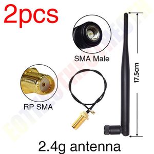 2.4Ghz Wifi Antenne 5dbi Sma Male Connector Omni-Directionele 2.4G Antenne Iot Router Wi-fi Antena 21cm RP-SMA Mannelijke Pigtail Kabel