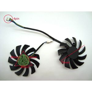 2 stks/partij T128010SH GPU Videokaart Fan Koeler Voor ASUS GTX760-DC2OC-2GD5 Video kaarten cooling