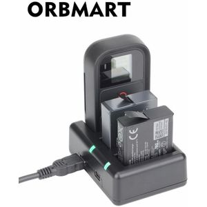 ORBMART Drie Poorten Batterij Lader en Afstandsbediening Opladen Voor Gopro Hero 5 6 7 Zwart Camera Opladen Accessoires