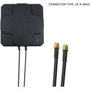 2 * 22dBi Outdoor 4G Lte Mimo Antenne, Lte Dual Polarisatie Panel Antenne Sam-Male Connector