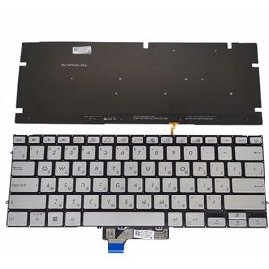 Backlit Toetsenbord Vervanging Toetsenborden Voor Asus UX431 UM431 Hb Hebreeuws Hij Ru Russische Nsk Wrcbn 9Z Nfkbn C0H Zilveren Layout licht