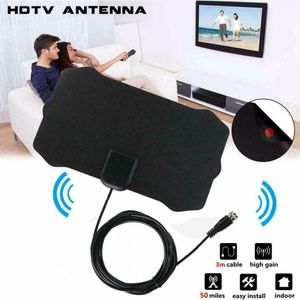 Externe Indoor Antenne Desktop Thuis Bergen 10 Dbi Hd Tv Lange Bereik 80 Mijl Signaal Versterker Connector Muur Afgelegen Gebieden