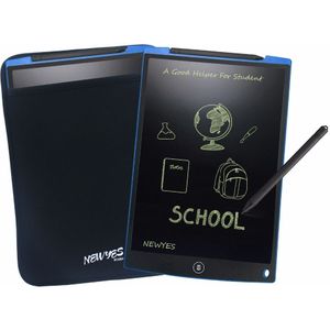 NEWYES 12 ""Blauwe LCD Schrijven Digitale Tekening Tabletten Handschrift Pad Draagbare Elektronische eWriter Board Papierloze Notepad met Zak