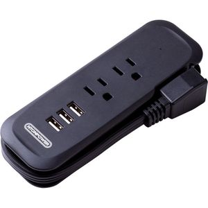 NTONPOWER Travel Power Strip met USB ONS Elektrische Platte Stekker Mini Desktop Opladen met 15 inch Verlengsnoer voor Cruise