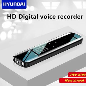 Hyundai HYV-8100 Draagbare Mini Digitale Voice Recorder Voice-Activated Dsp Denoise Dictafoon Touch Screen W/T Stereo MP3 speaker