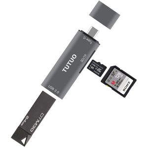 TUTUO USB C SD/TF Kaartlezer Type-C om USB-A 3.0 Converter OTG Adapter Voor Macbook Pro /Samsung S8/Chromebook Pixel
