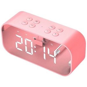 LED Wekker met FM Radio draadloze Bluetooth Speaker Ondersteuning Aux TF USB Muziekspeler Draadloze voor Kantoor Slaapkamer