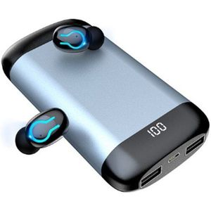 Q66 Tws Bluetooth Oortelefoon 5.0 Draadloze Koptelefoon Stereo Headset Sport Waterdichte Headset Met Microfoon 6000Mah Batterij Opladen Case