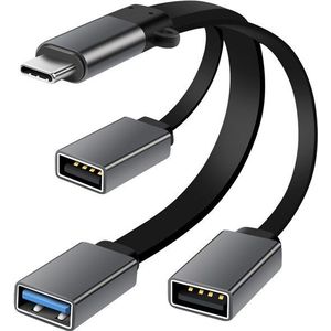 Usb Type-C Om USB-A Hub Adapter Multi-Poort Converter Dock 1 In 3 Out Type C expension Kabel Voor Mobiele Tablet Laptops