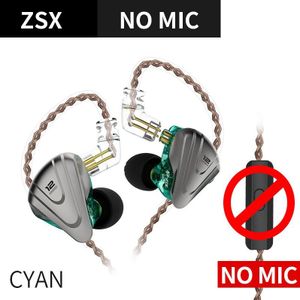 Kz Zsx 5BA + 1DD Hybrid In Ear Hoofdtelefoon Hifi Headset Dj Monitor Oortelefoon Oordopjes Kz ZS10 AS10 AS12 AS16 c16 C12