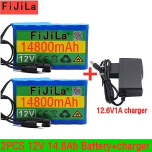 100% Originele 12V Batterij 13.8Ah 18650 Oplaadbare Lithium Ion Batterij Capaciteit Dc 12.6V 13800Mah Cctv cam Monitor