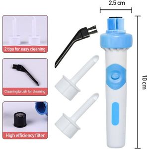 Elektrische Oor Schoner 1Set Veiligheid Elektrische Vacuüm Oorsmeer Cleaner Wax Remover Pijnloos Schoonmaken Tool Met 2 Vervangen Oor Lepel