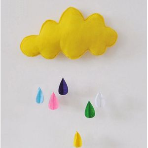 Cloud Knuffels 33X18Cm Met Regendruppels 3D Cloud Muur Decoratie Voor Kinderkamer Tent Opknoping Hanger foto Props