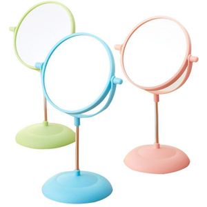 360 Graden Ronde Stand Spiegel Cosmetische Spiegel Voor Lady Girl Make-Up Spiegels Plastic Wc Glas