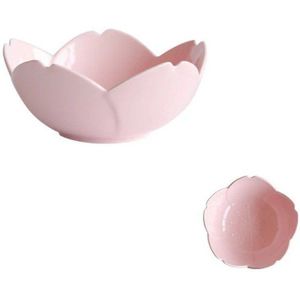 1Pcs Keramische Sakura Diner Set Roze Keuken Servies Platen Bloemvorm Chili Saus Schotel Plastic Platen Platen