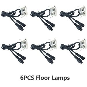 6PCS IP65 Waterdichte 1W Vloerlampen Voor Winkelcentrum LED Vierkante Path Begraven Yard Spot Walk Way Park en Vierkante Lichten