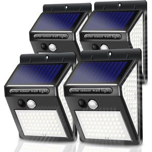 100/140 Led Solar Wandlamp Pir Motion Sensor Outdoor Waterdichte Lamp Villa Landelijke Tuin Decoratie 3 Zijdig Lichtgevende Solar Licht