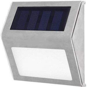 Rvs 3LED Solar Trap Light Outdoor Garden Pathway Straat Lamp Wandlamp LED Solar Light Outdoor Verlichting 1/ 2/3/4pcs