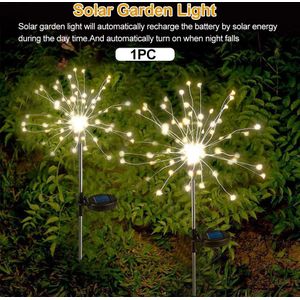 Solar Licht Starburst Loopbrug 90 120 150 Leds Koperdraad Outdoor Tuin Patio Diy Bloemen Bomen Landschap Achtertuin Stake Fairy