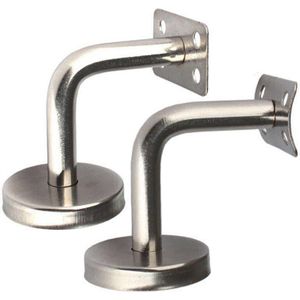 5Pcs Rvs Muur Gemonteerde Trap Leuning Beugels Hout Metalen Reling