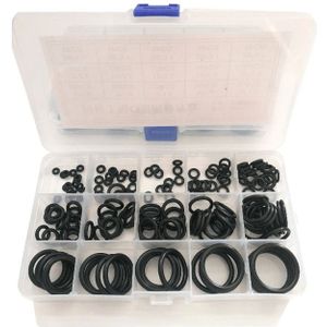 225 Stks/set Rubber O Ring Assortiment Kit Oring Washer Pakking Afdichting O-Ring Pack 15 Maten Met Plastic Doos siliconen Rubber Ringen
