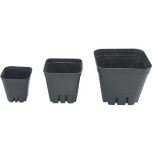 100 Stuks Kleine Plastic Bloemen Planten Pot Kwekerij Pot Plant Zaailing Pouch Houder Raising Zak Voeding Blok Potten Tuin