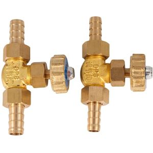 8Mm/10Mm Id Slangpilaar Messing Parallel Naald Valve Voor Gas Max Druk 1 Mpa