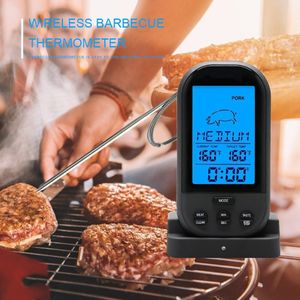 Draadloze Keuken Thermometer Vlees Thermometer, Bbq Dubbele Countdown Timer Met Temperatuur Alarm, Temperatuur Sensor Thermomet