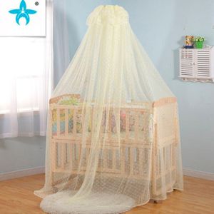 4 Kleuren Baby Bed Opknoping Klamboe Jacquard Paleis Klamboe Bedcover Gordijn Ronde Crib Netting Tent Kinderkamer Decor