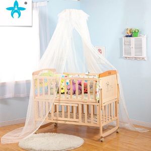 4 Kleuren Baby Bed Opknoping Klamboe Jacquard Paleis Klamboe Bedcover Gordijn Ronde Crib Netting Tent Kinderkamer Decor