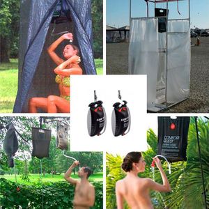 2Pcs Solar Douche Zak Water Tassen Outdoor Camping Draagbare Zon Verwarmde Praktische Water tassen Grote Capaciteit Outdoor Bad Water tas