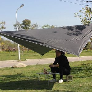 Anti Uv Strand Tent Schaduw Waterdichte Zon Onderdak Oxford Camping Hangmat Regen Vliegen Camping Zonnescherm Luifel Luifel Pergola