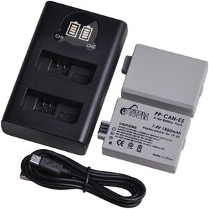 LP-E5 LPE5 Lp E5 Camera Batterij + Led Daul Usb Lader Voor Canon Eos 1000D 500D 450D Kus X3 X2 F Eos Rebel Xs Xsi Rebel T1i.